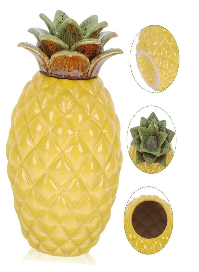 NAMOARLY Pineapple Tea Cookie Storage Jar Tea Jars for Loose Tea Mini Ceramic Canisters Snacks Jar Handmade Containers & Storage Containers with Lids Ceramics Ceramic Pot Seal Travel - Image 3